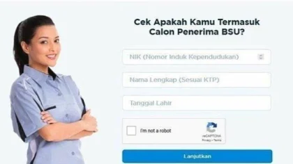Tangkapan layar untuk mengecek status sebagai calon penerima Bantuan Subsidi Upah (BSU) tahun 2025, yang dapat diakses dengan memasukkan NIK, nama lengkap, dan tanggal lahir. (Foto: Istimewa)